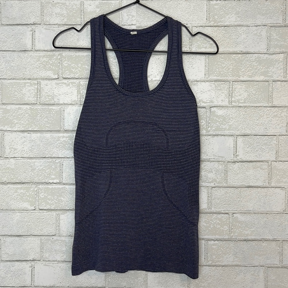 Lululemon Navy Microstripe Swiftly Tech Racerback Tank 4
